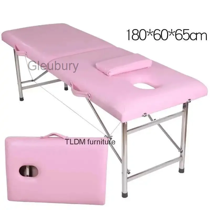 beauty Professional carry on massage bed, folding massage tattoo SPA bed, custom beauty salon, thickening treatment table