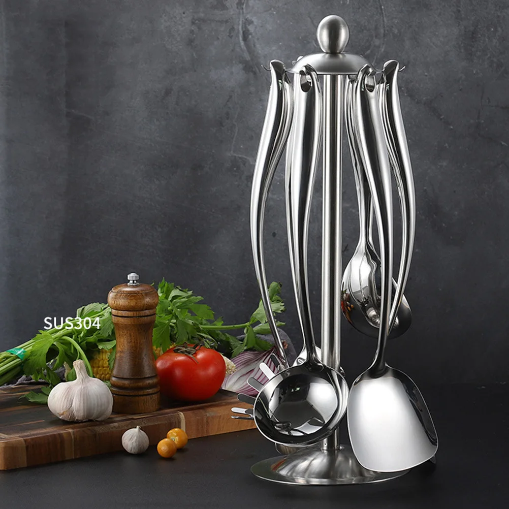 

Stainless Steel Soup Scoop Hollow Long Handle Kitchenware Heat Resistant Non Stick Cooking Utensils Dishwasher Safe Hanging Hole