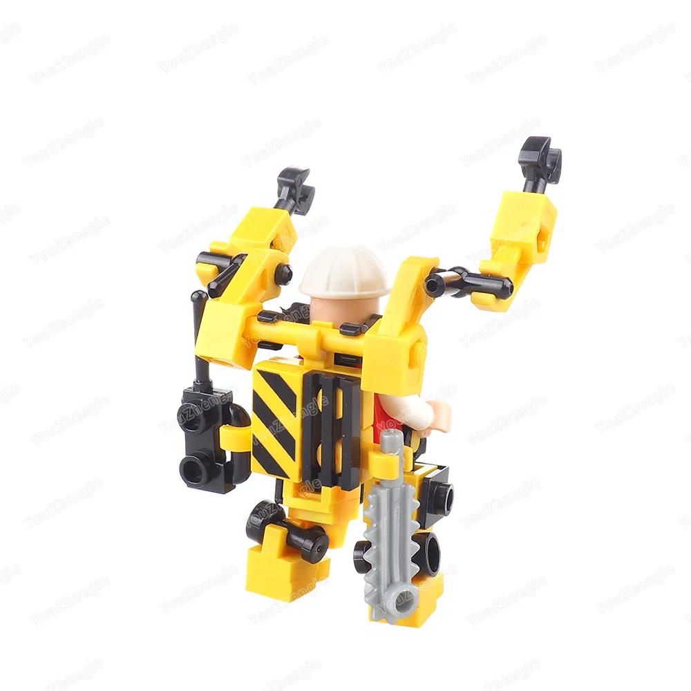 Figuren Techniek Mechanisch pantser Bouwstenen MOC Architectuur Exoskelet Uitrusting Instellingen Scènes Modellen Cadeau Jongensspeelgoed