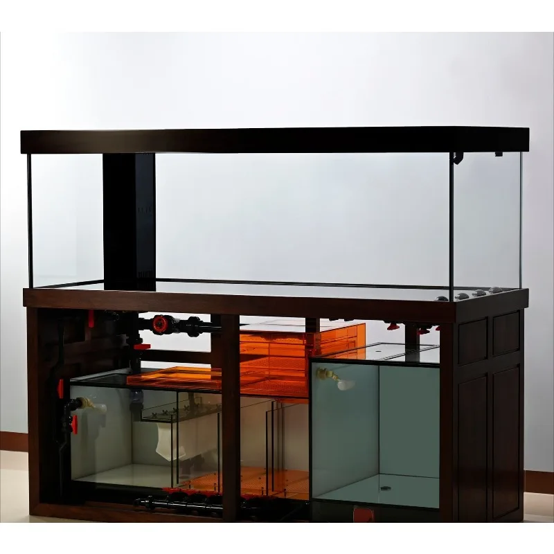Bottom filter fish tank Solid wood South American water Ultra white G5 with aquarium Other medium-sized