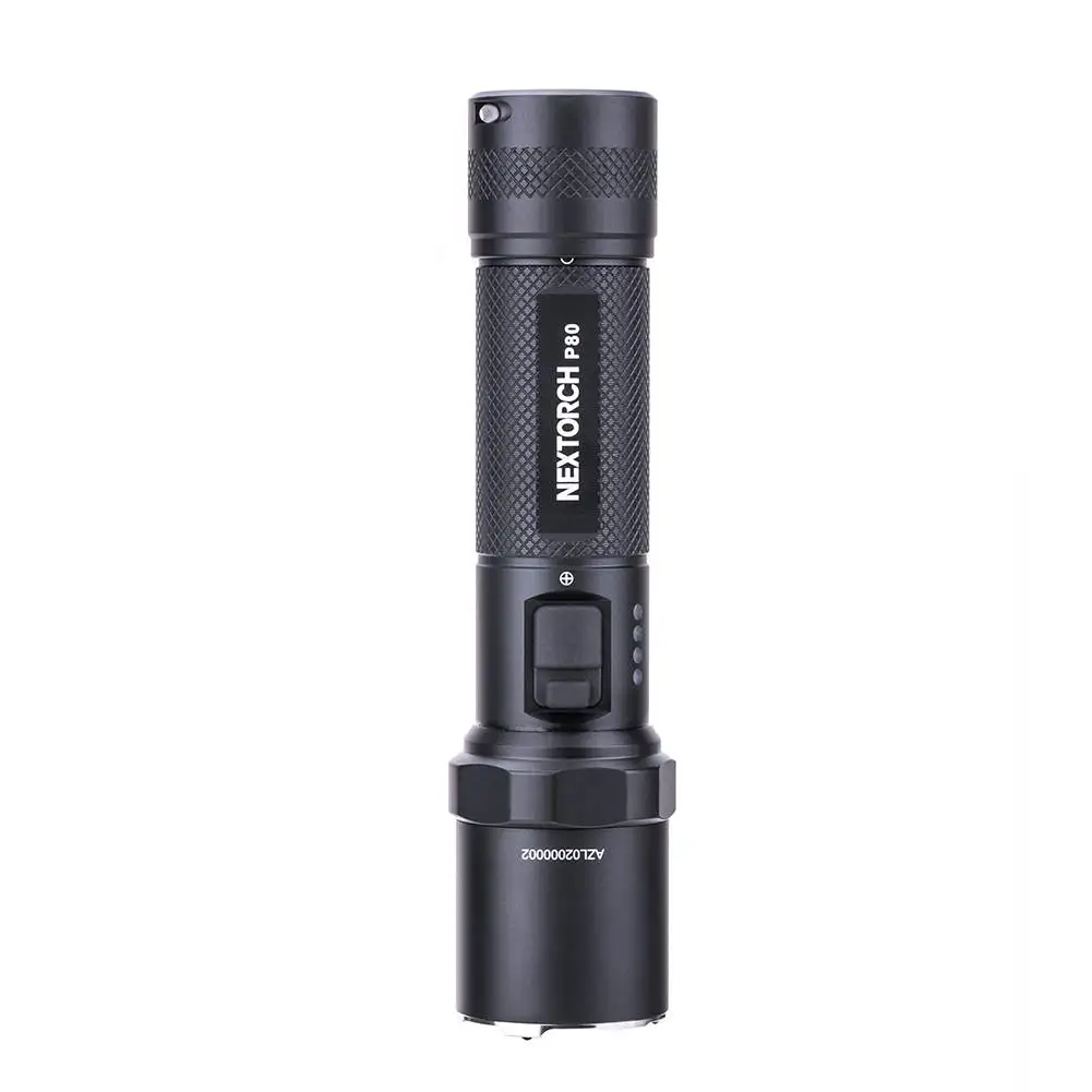 Nextorch P80 (Upgraded version)Duty/Tactical Flashlight, 2100 Lumens18650 Battery, Rechargeble Compact,Type-C Direct Charging