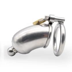 Prison Bird New Arrival Male Stainless Steel Chastity Device Cage Locking Tube A017-1