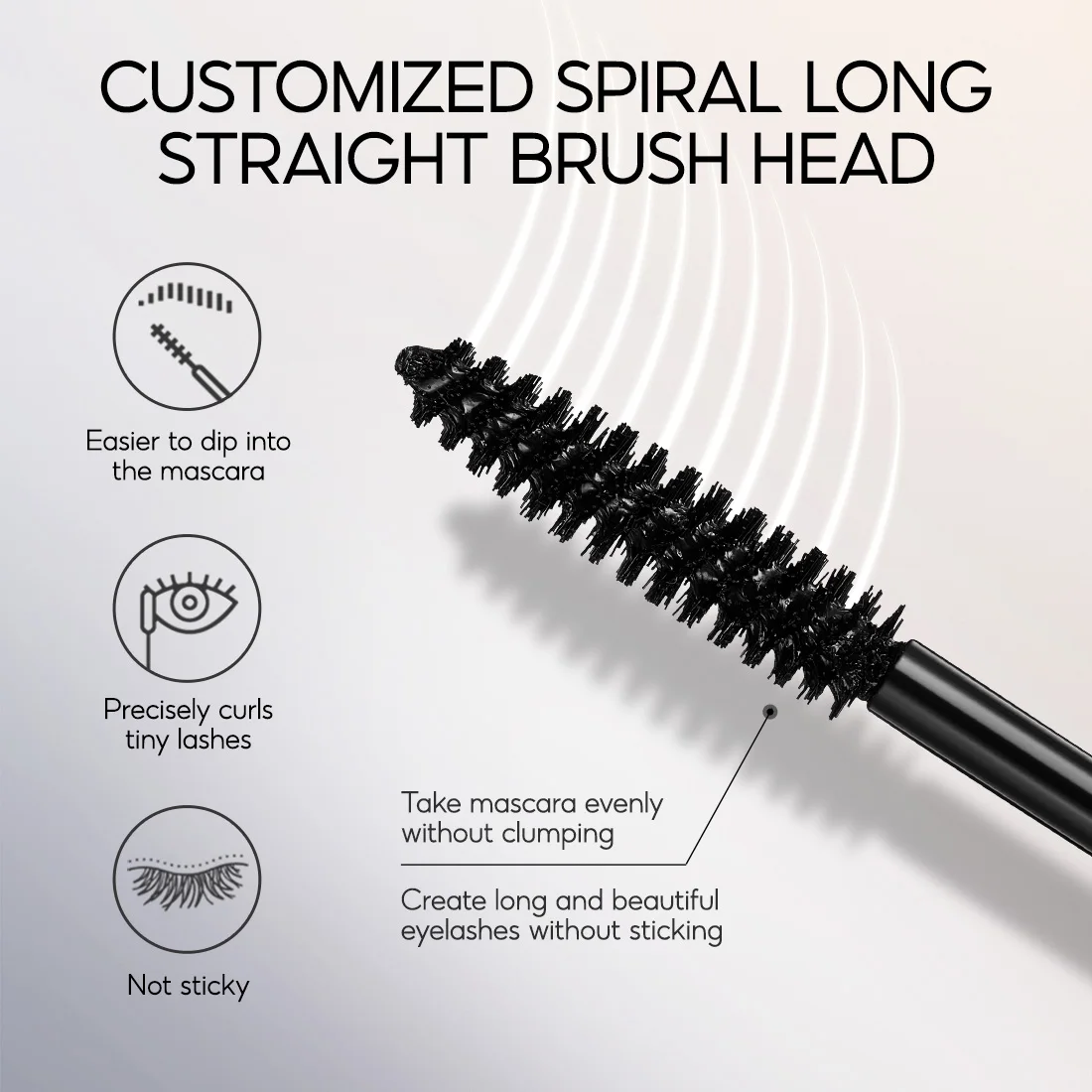 CARSLAN Multi Wirkung 3D Mascara Curling Volumen Wimpern Dicke Verlängerung Wimpern Verlängerung Wasserdichte Lange-tragen Make-Up