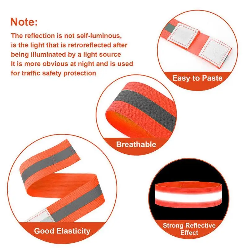 العصابات العاكسة للمشي الليلي ، شارة مرنة ، عاكس السلامة ، حماية السلامة ، العصابات متعددة الوظائف ، 2 قطعة