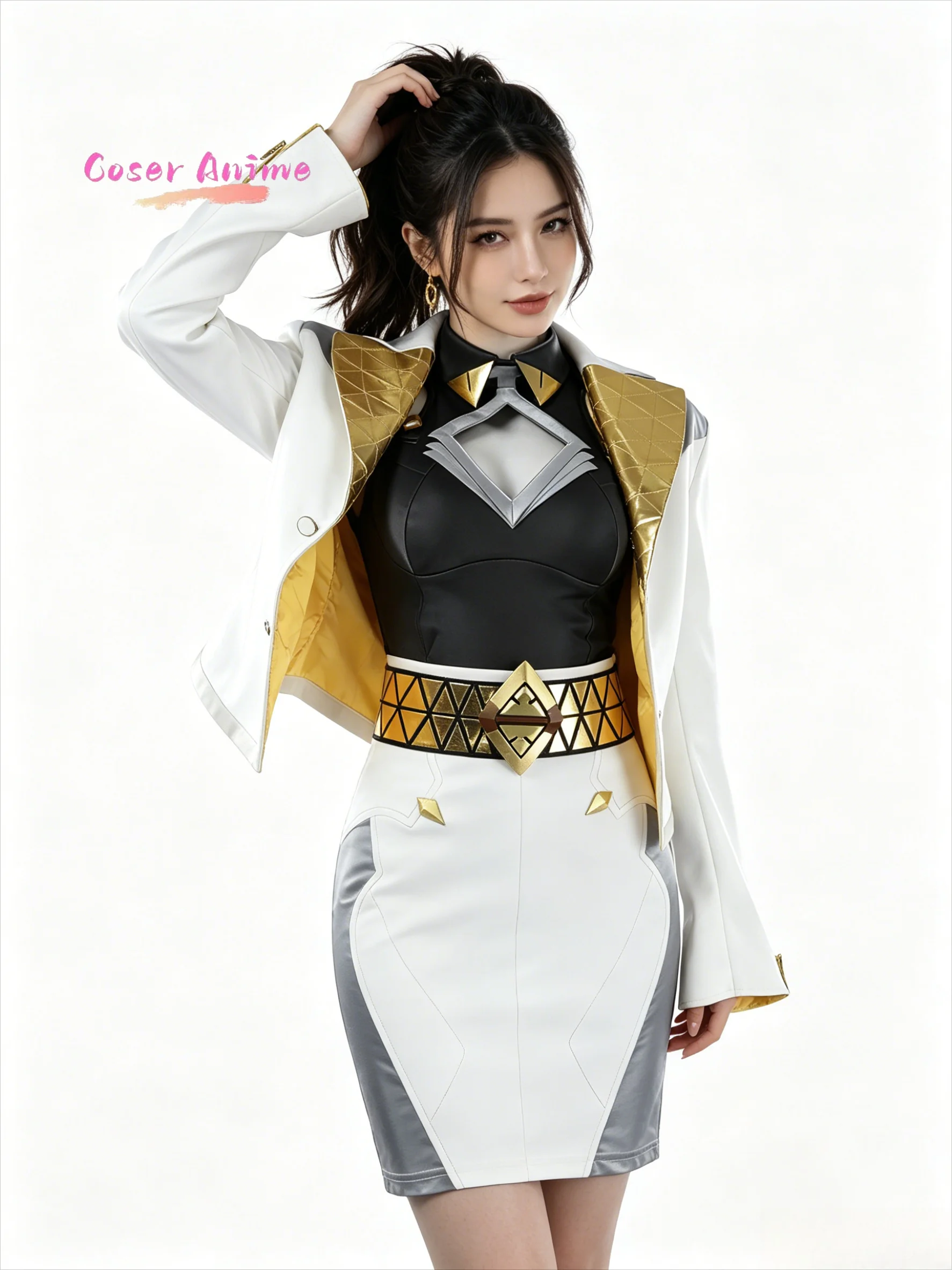 

Game Overwatch Vaira Singhania Domina Cosplay Costume Uniform Halloween Carnival Party Christmas Play Role Clothes Clothing