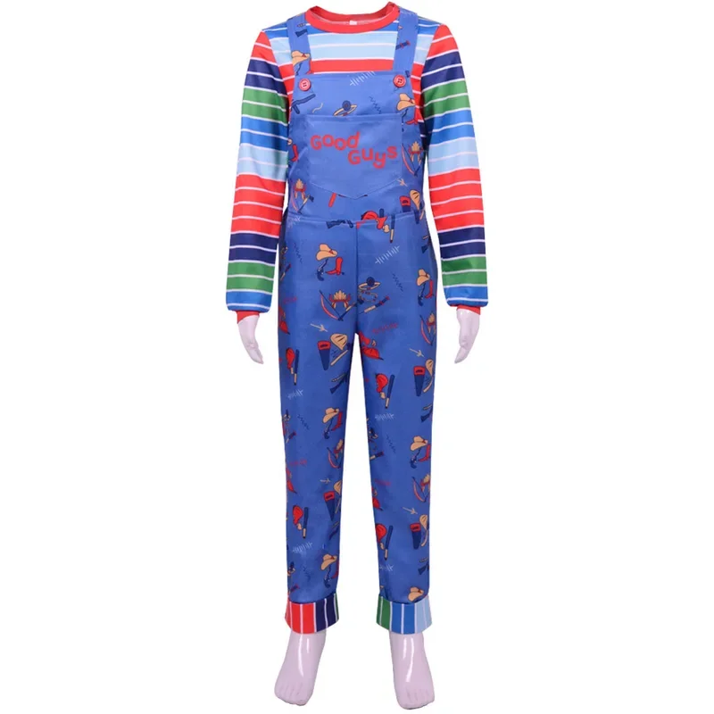 Scey Chucky costume cosplay adulto cos tute Halloween abbigliamento horror per uomini donne costumi da festa oggetti di scena