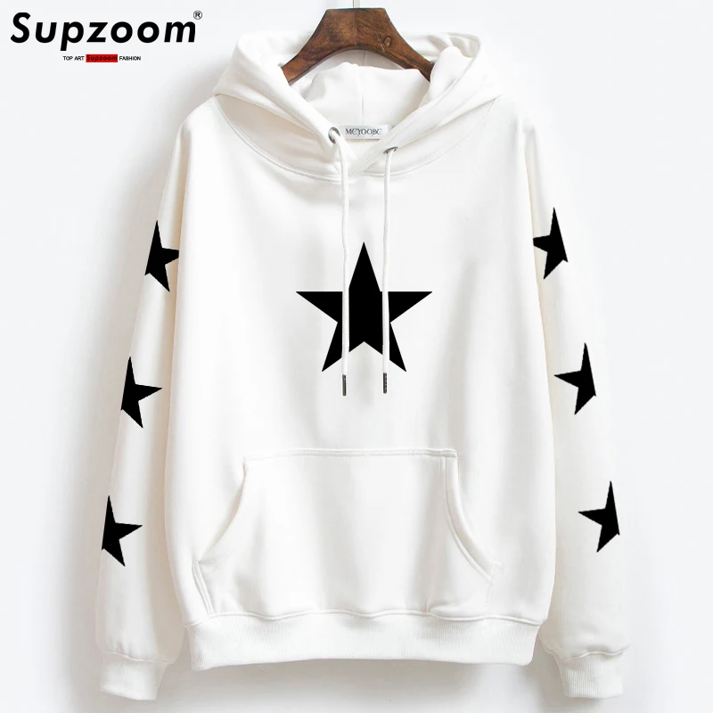 Supzoom 2022 New Arrival Hot Top Fashion Sweatshirt Casual Full Pentagram Hooded None Cotton Hip Hop Men's Fleece Hoodies Men