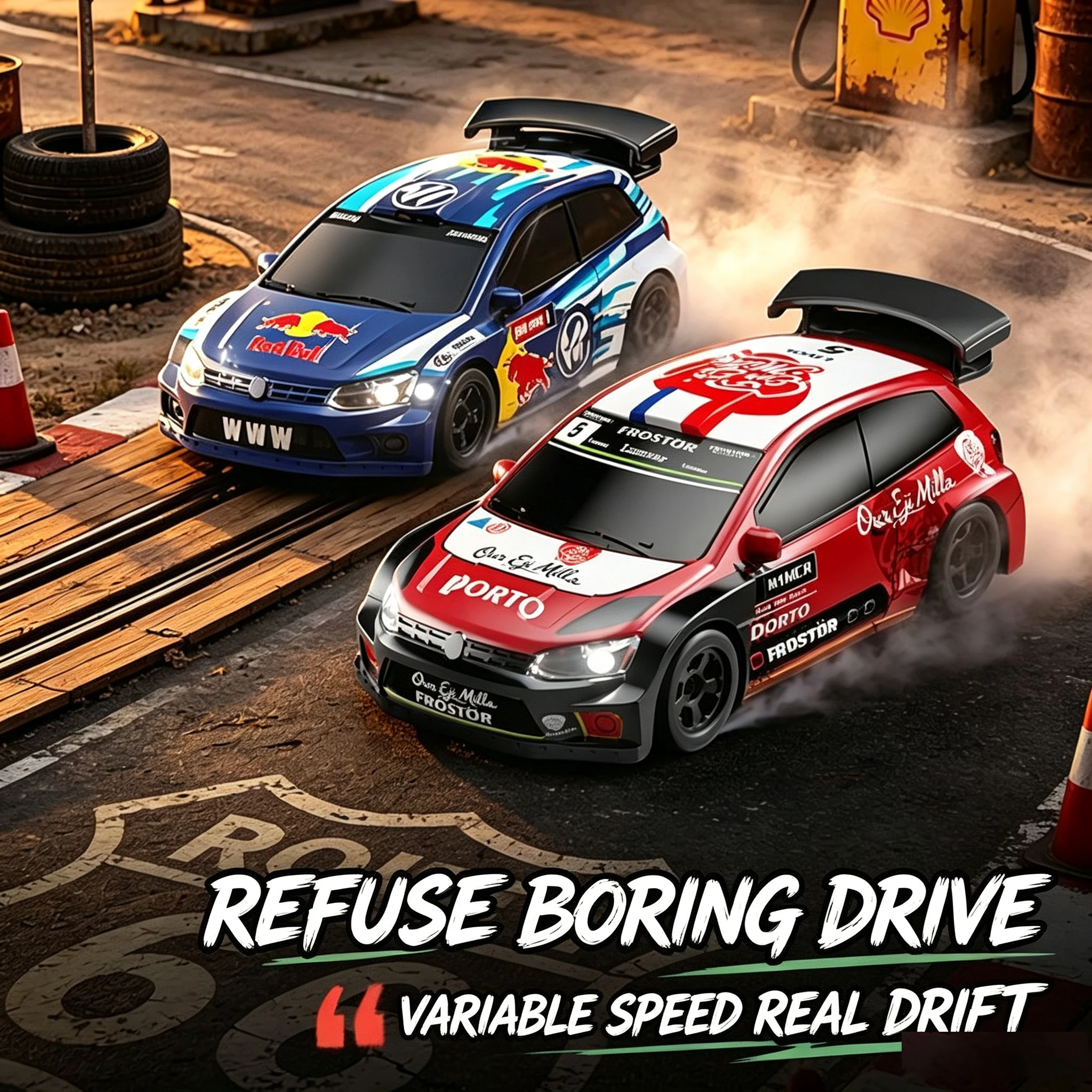 Custom Painted 1/64 RC Drift Car, 4WD Mini Rally Racing Model with 2.4G, Desktop Birthday Gift for Boys