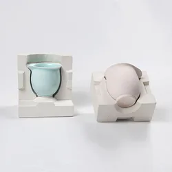 Ceramic Grouting Plaster Mold, DIY Pottery, Handmade Chinese Kung Fu Tea Cup Moulds, Molding Auxiliary Tools, 150ml