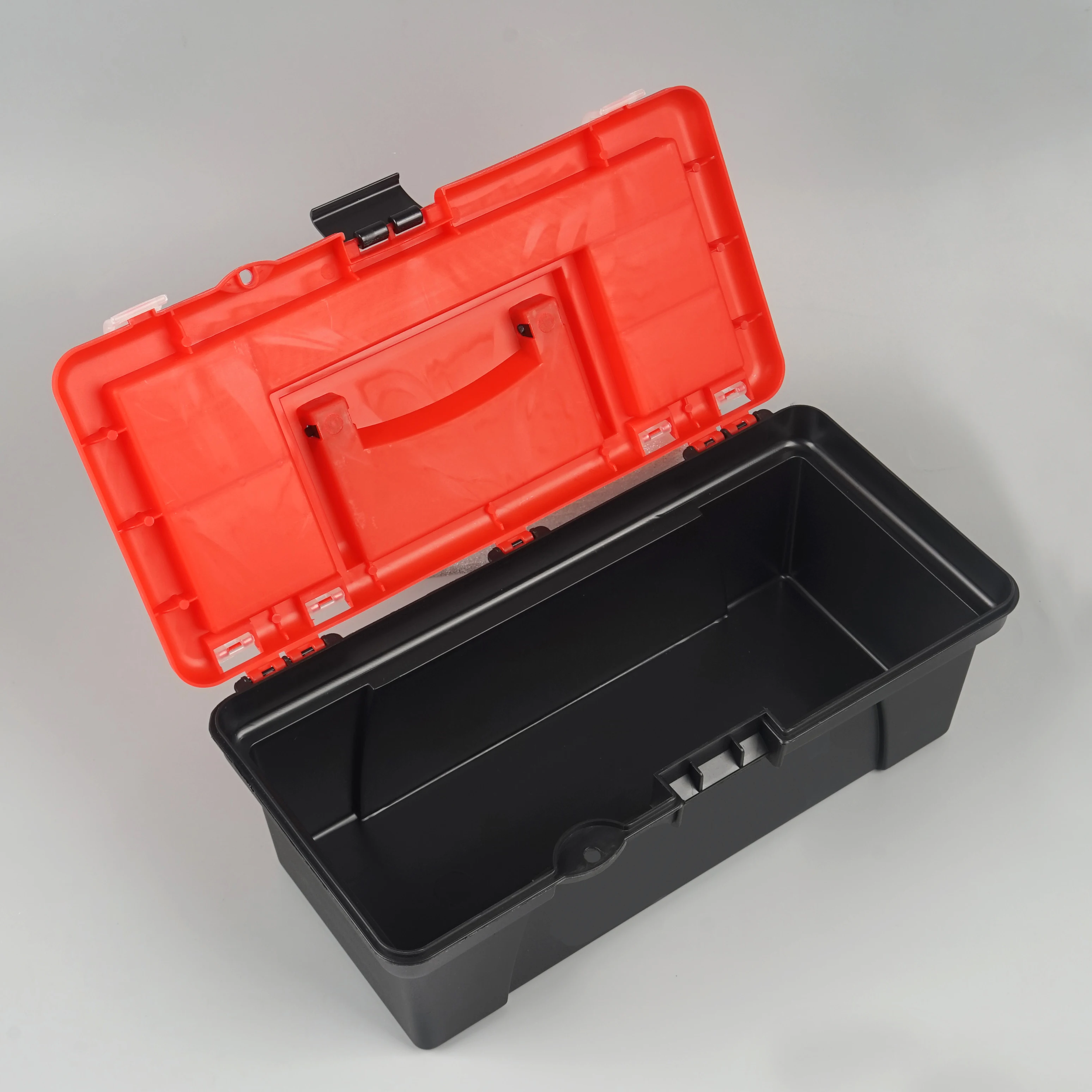Compact 12-Inch Plastic Tool Box - close-up view