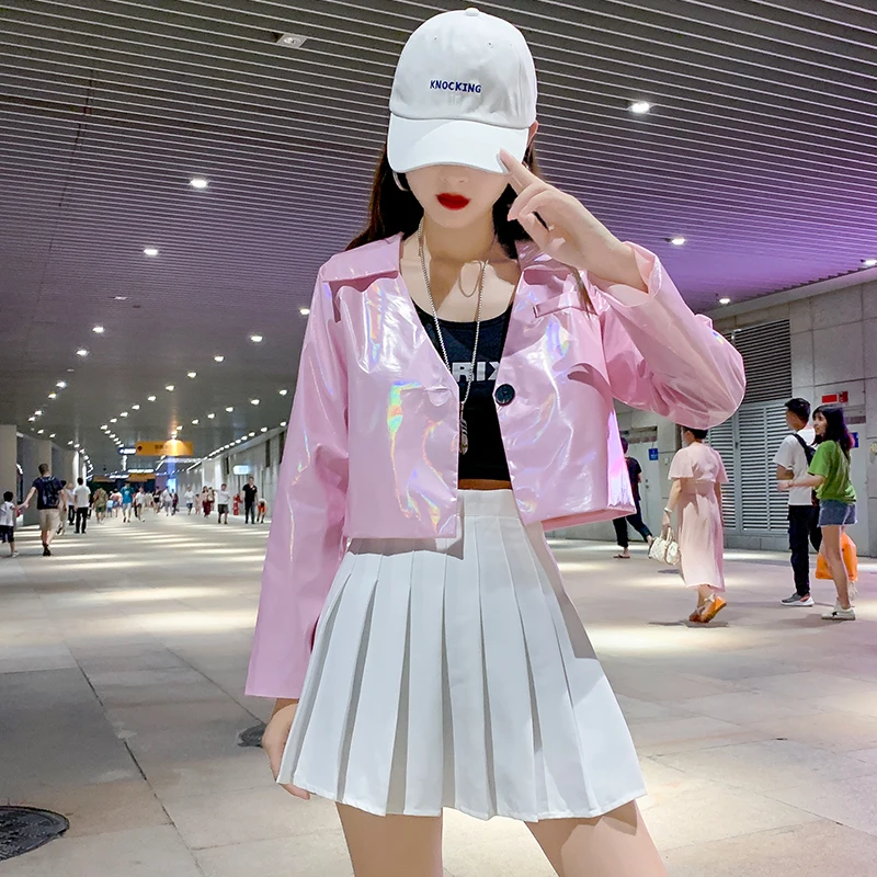 

Сексуальная юбка с высокой талией для женщин, уличная смесь полиэстера, летнее новое поступление, Ulzzang, студенческая эстетичная одежда...