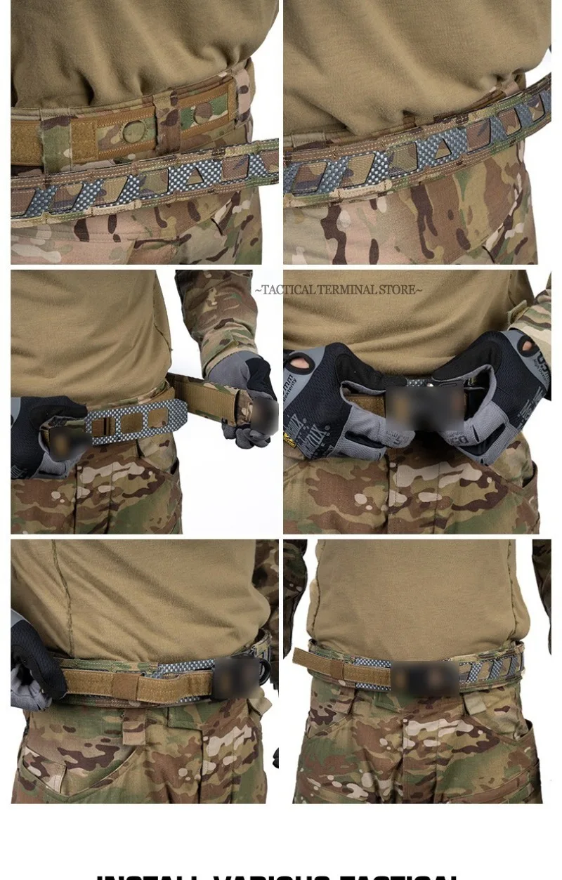 Taktischer MOLLE-Kampfgürtel für Outdoor-Jagd und Training mit Magnetischem Lokalisierungssystem und Doppeltem Innen- und Außengürtel – Detail 4
