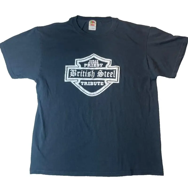 Футболка Judas Priest British Steel Tribute, большая черная, двусторонняя, отличная
