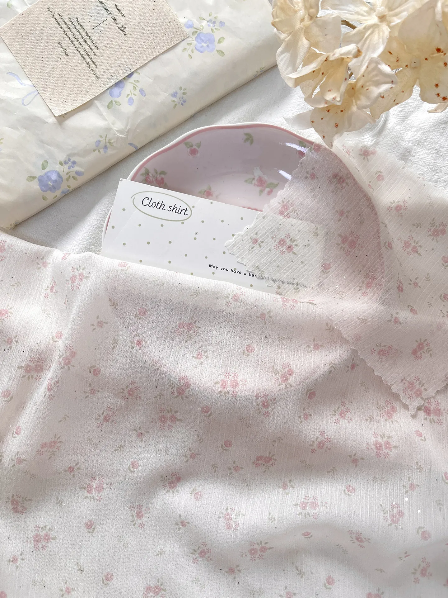 ผ้าชีฟองเนื้อบางโปร่งแสงสีชมพู - Baby Clothing Sewing บทวิจารณ์และราคา