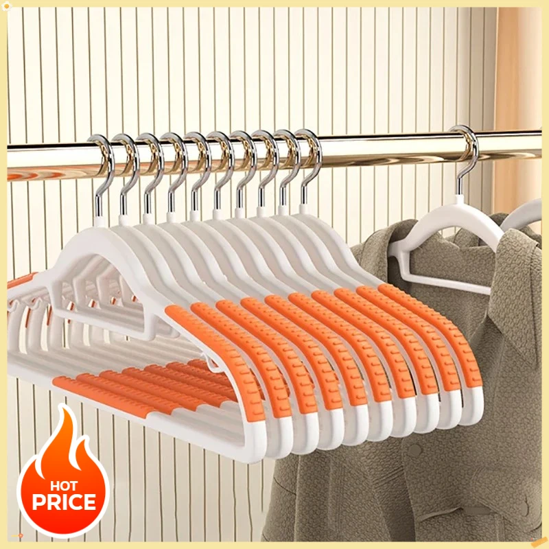 10PCS Home Dormitory Closet Wet and Dry Non-slip Non-marking Durable Shoulder Corner Hanger Space Organizer