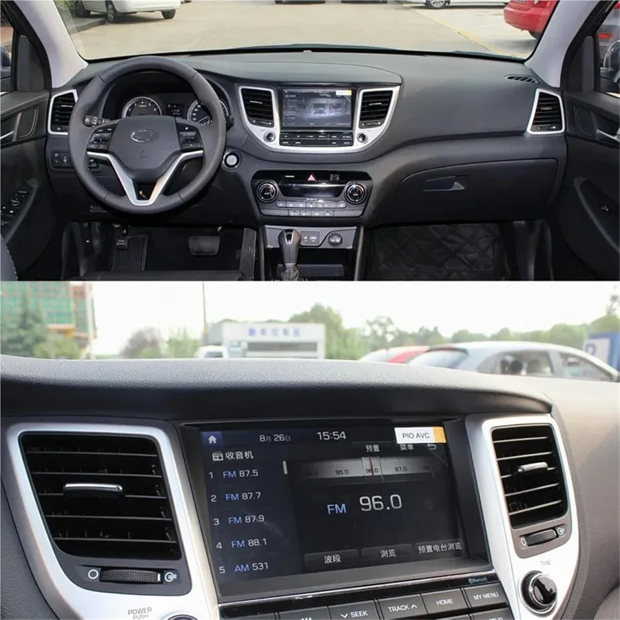 현대 투싼 2015-2018용 뒷좌석 에어컨 통풍구 인테리어 에어컨 통풍구 그릴 어셈블리 중간 RH 내구성