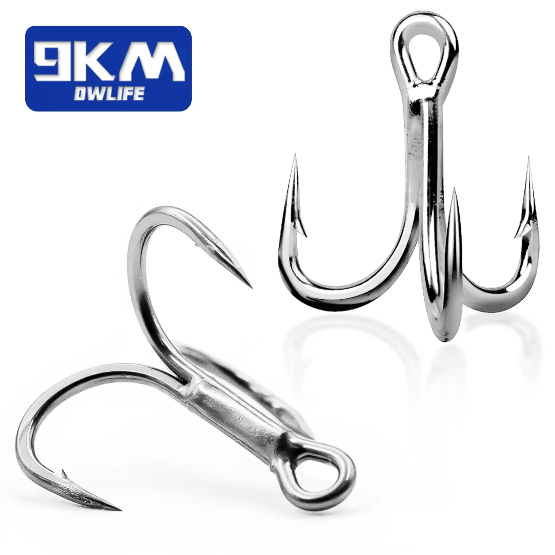 4X Fishing Treble Hooks 10Pcs Strong Round Bend Treble Hooks Crankbaits Spinners Replacement Fishing Hooks Freshwater Fishing