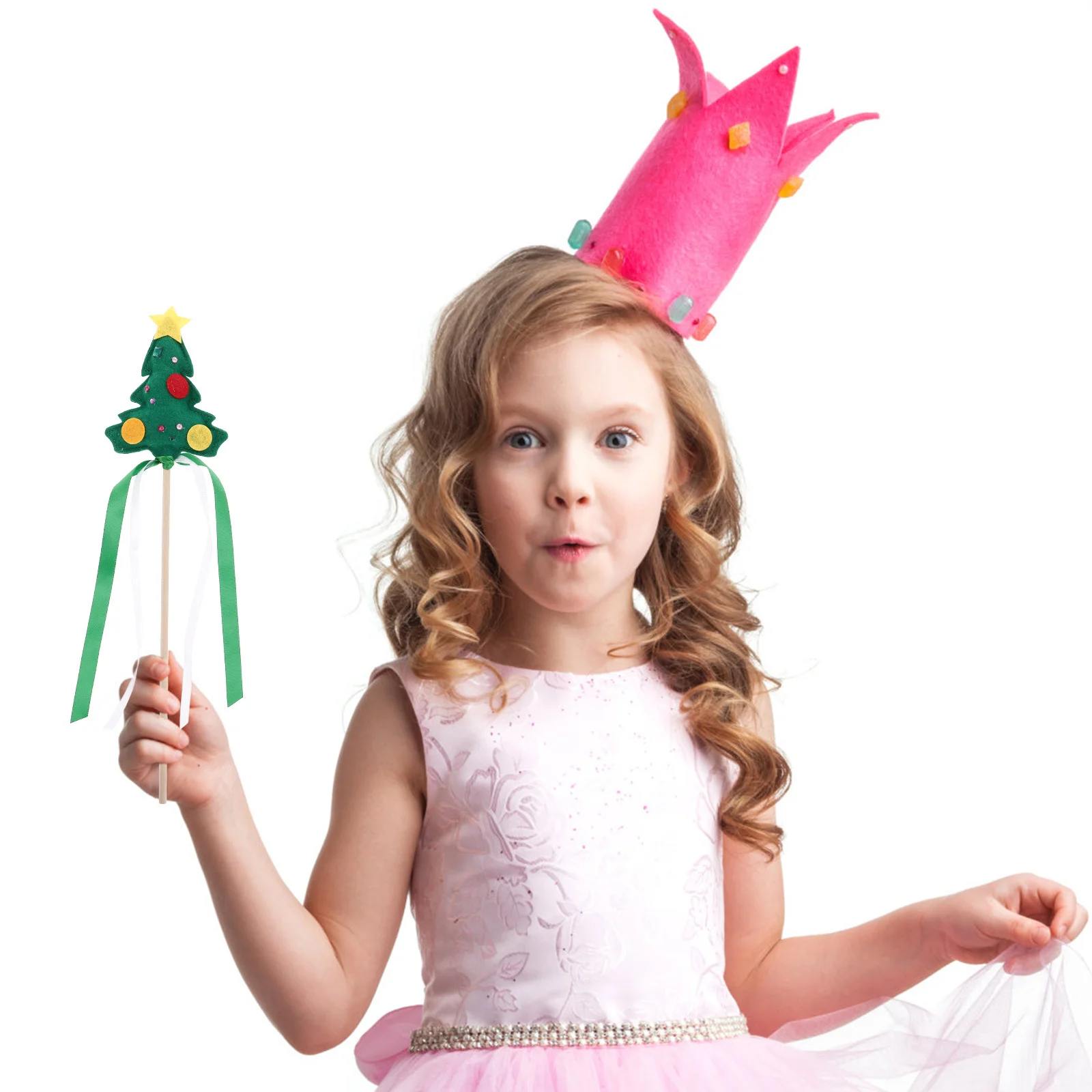 Baguette féerique d'arbre de noël, Design Unique, accessoire de fête pour déguisement, décoration de spectacle sur scène pour enfants, cadeau de fête