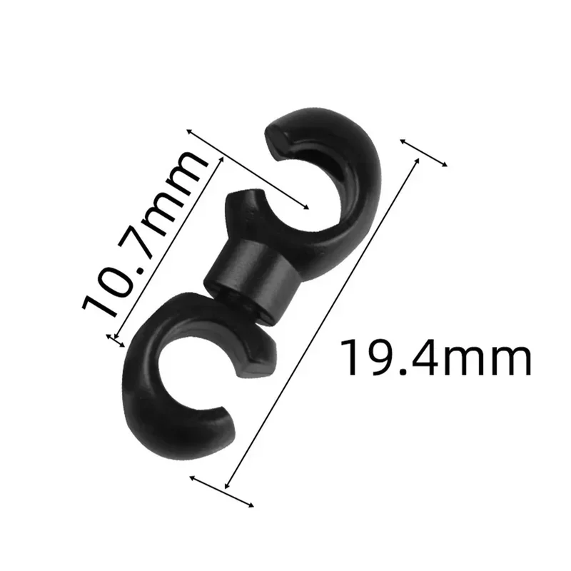 40/10pcs Rotatable S-Style Bike Brake Cable Clips, Durable MTB Hose Guide Hooks for Bicycle Cycling image 6