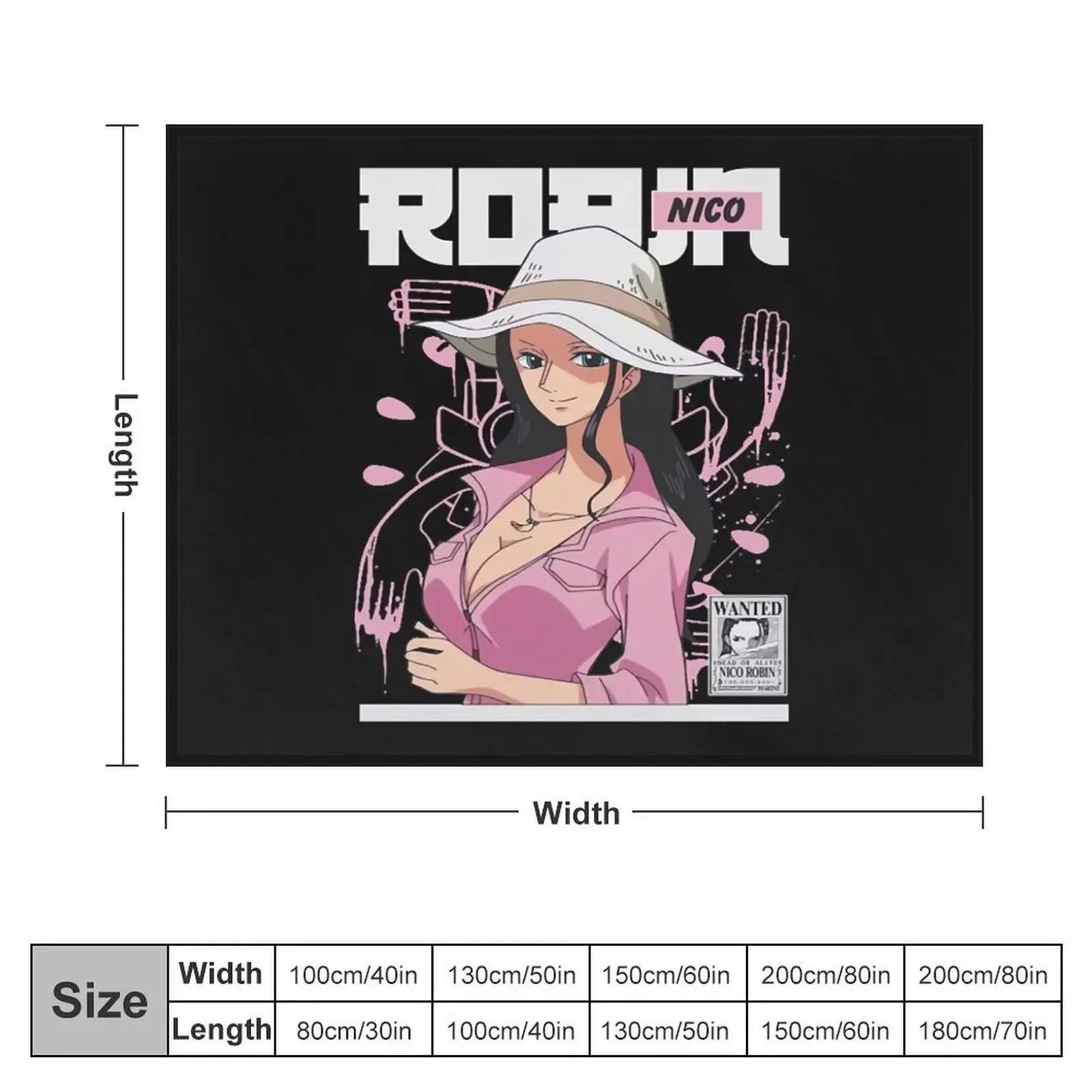 Nico Robin v1 - Tshirt Throw Blanket Furrys For Baby Bed Fashionable Decoratives Blankets