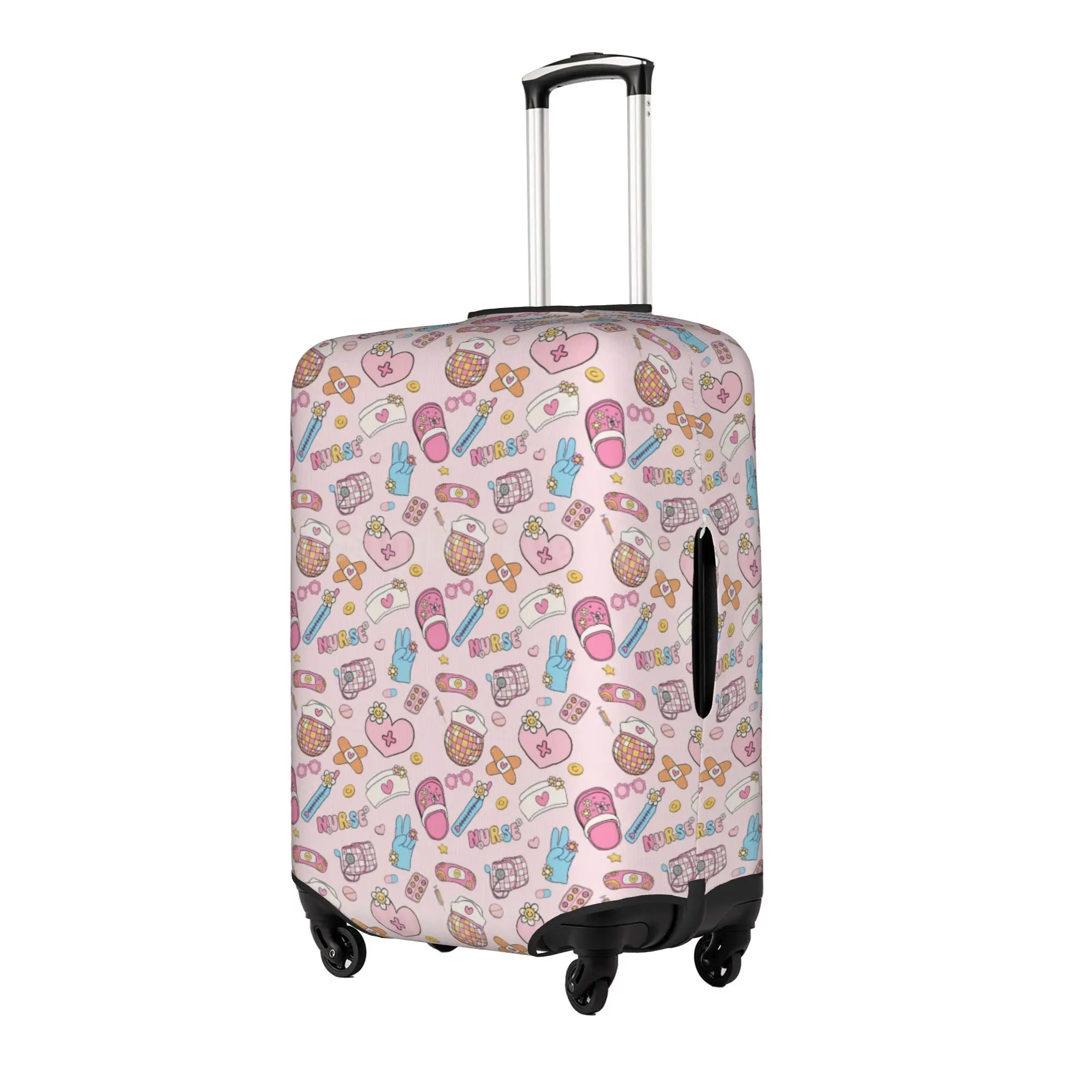 DISCO BALL Nurse And Pills Luggage Cover Protector Cute  Travel Suitcase Protective Cover for 18-32 Inch