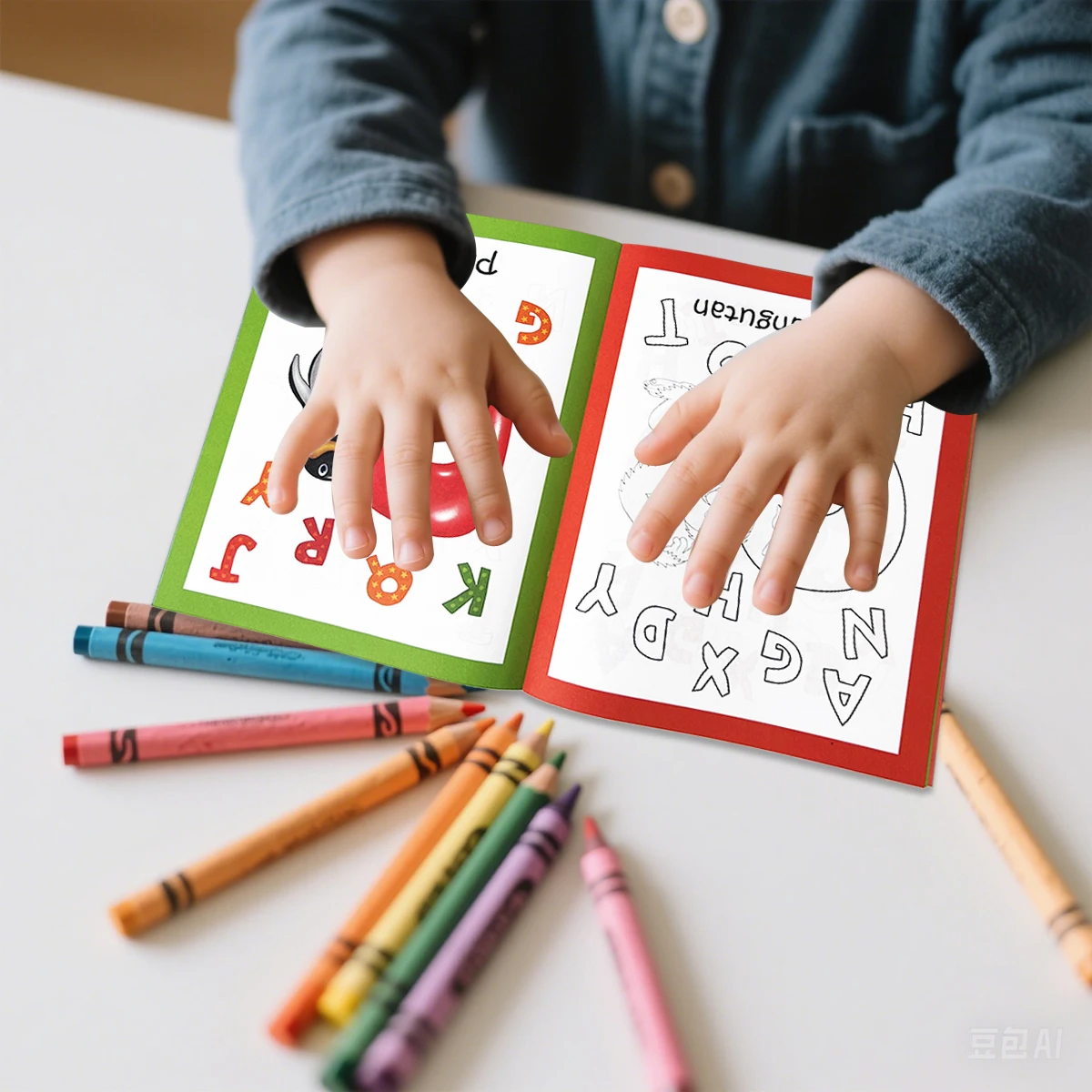 Children's English Letter Coloring Book,Drawing Cognition Early Education Picture Book,2-5 Years Old,Children's Learning Gifts