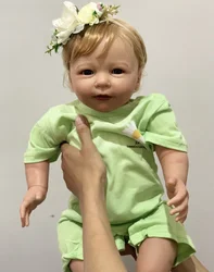BZDOLL 55 CM Realistic Soft Silicone Reborn Baby Doll With Hand-painted 3D Skin and Visible Veins Cute Play House Toy For Girl
