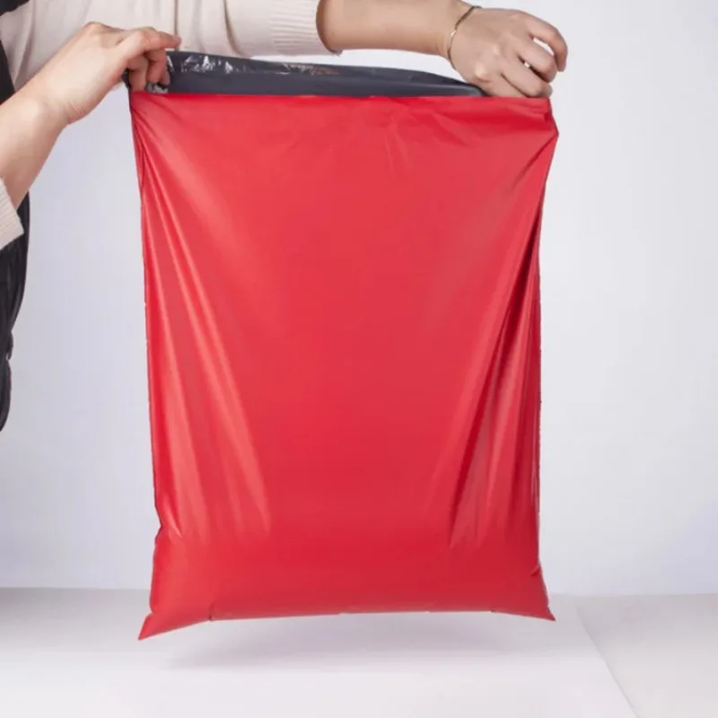 

100PCS Red/Orange Self sealing Poly Mailer Envelope Bag DIY Protect T-shirt Gloves Gift Shoes Box Express Gift Packaging Pouches