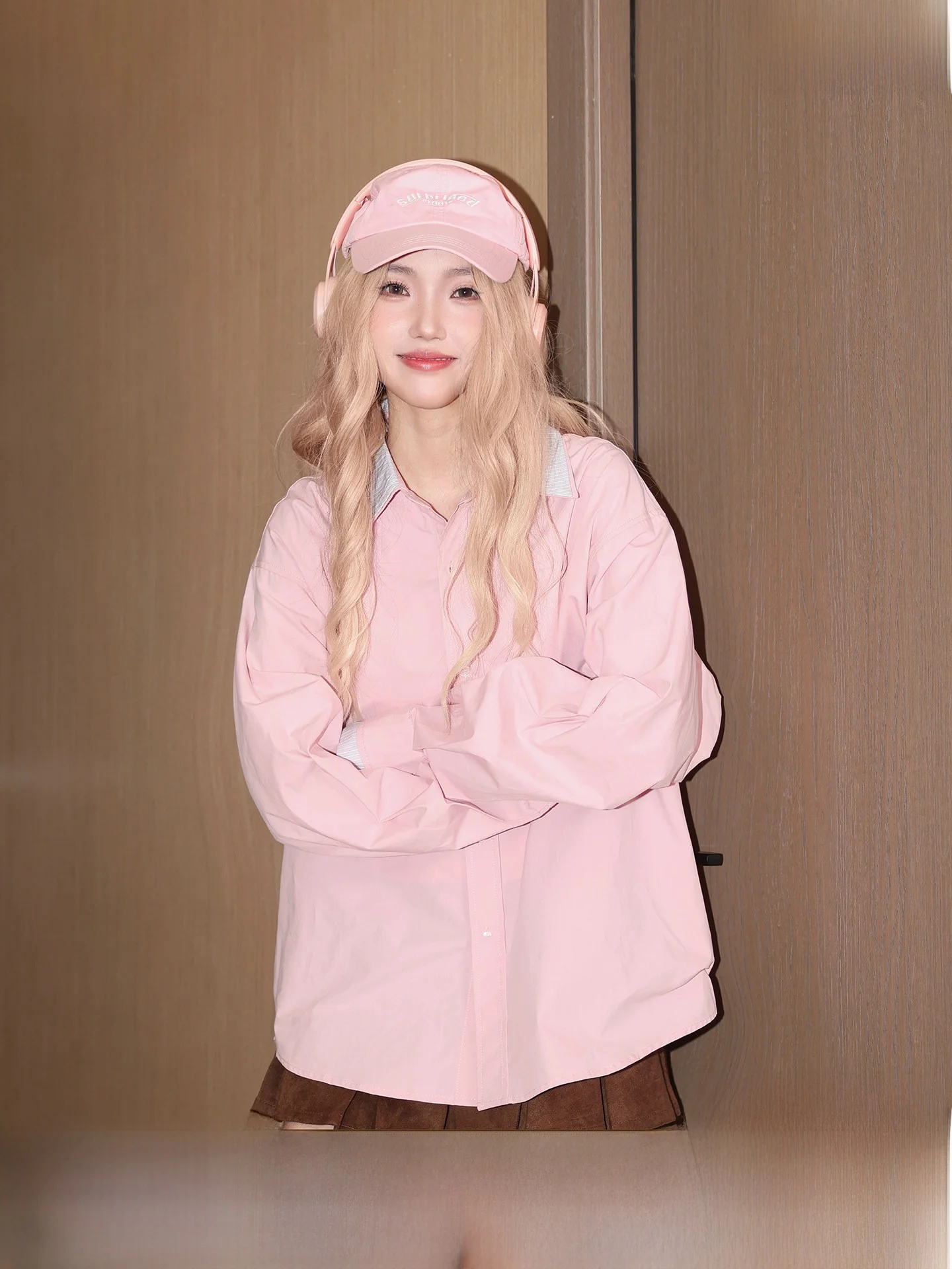 

Loose Fit Pure Cotton Long Sleeve Shirt Jacket Korean Style Spring Commute Women's Top Turn-down Collar Casual Outerwear