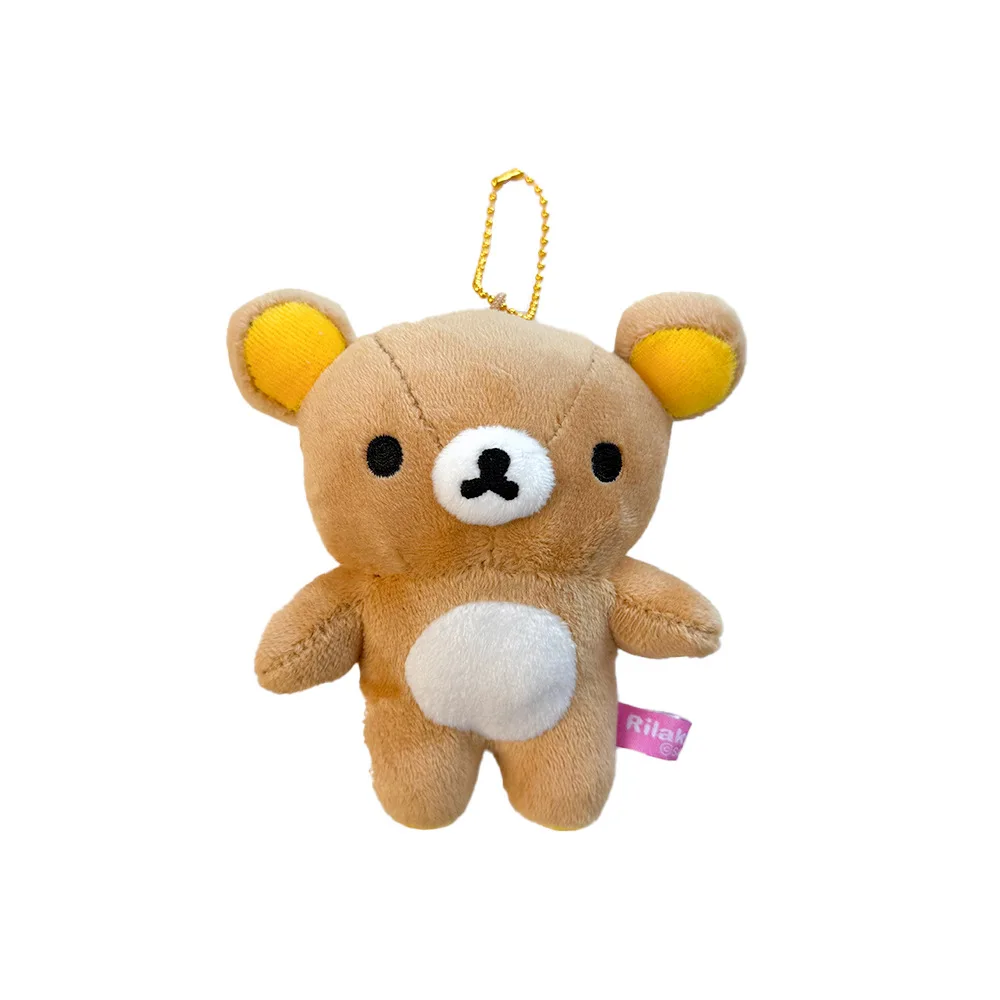 Kawaii Rilakkuma Cartoon Cute Plush Toys Backpack Pendant Keychain Decoration Soft Stuffed Doll Boys and Girls Birthday Gifts