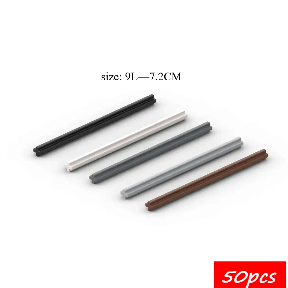 

50 шт. MOC 60485 1x9 ось 9L комплект строительных блоков разъем поперечный вал частицы кирпича развивающая игрушка детский подарок на день рождения и Рождество