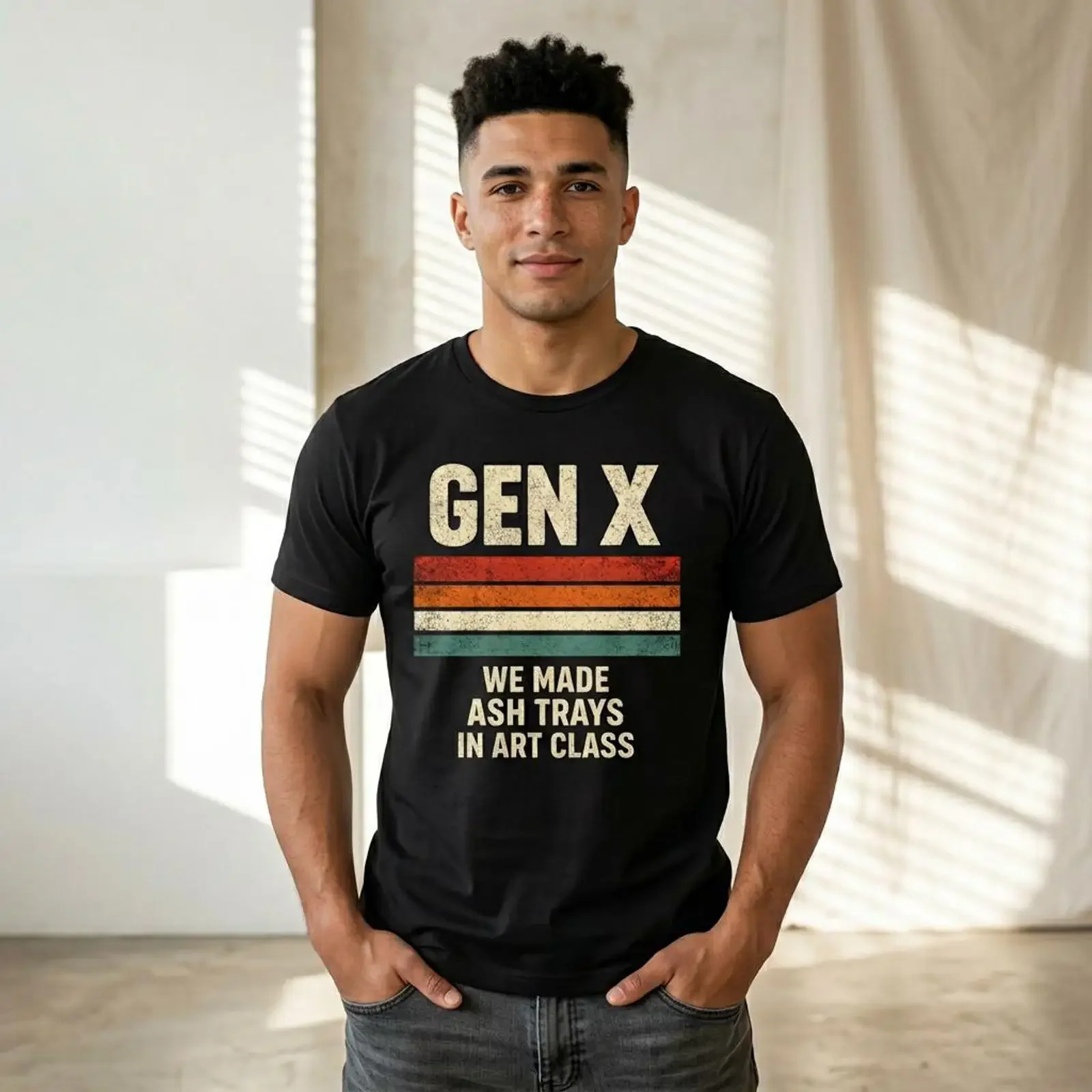 Gen X We Made Ash Trays in Art Class Retro T Shirt Funny Nostalgia 70s 80s Vintage Old School Childhood Memories Top vintage