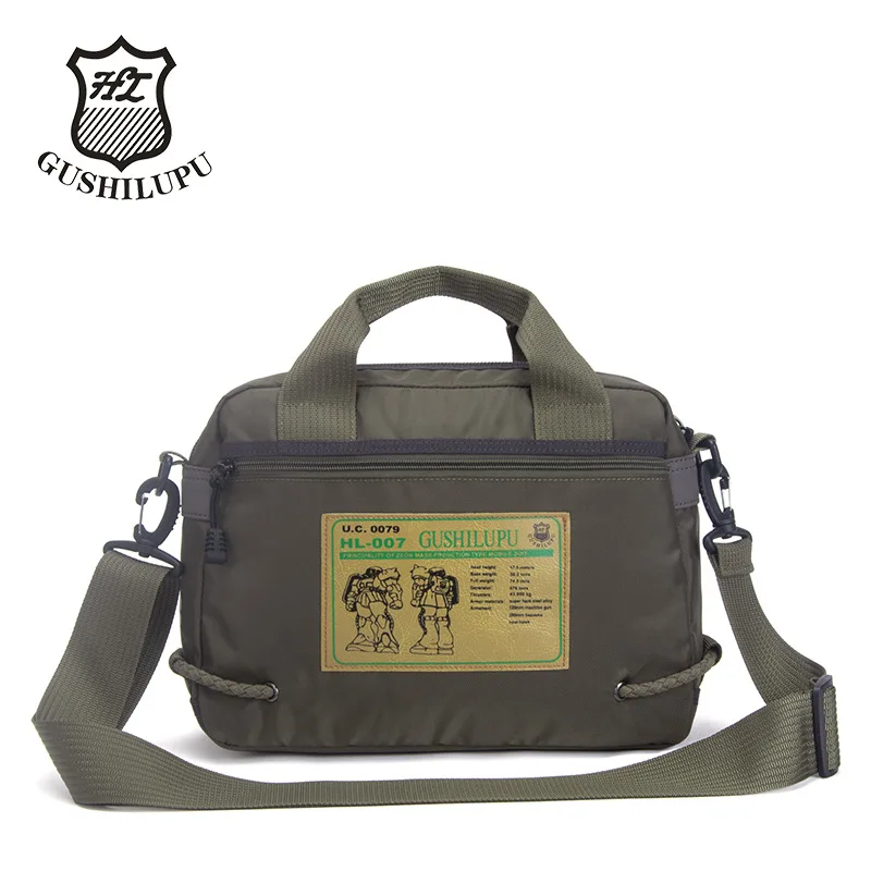 Borsa a tracolla singola da uomo in tessuto Oxford impermeabile con tasche multiple per il trasporto, valigetta portaoggetti per computer di grande capacità