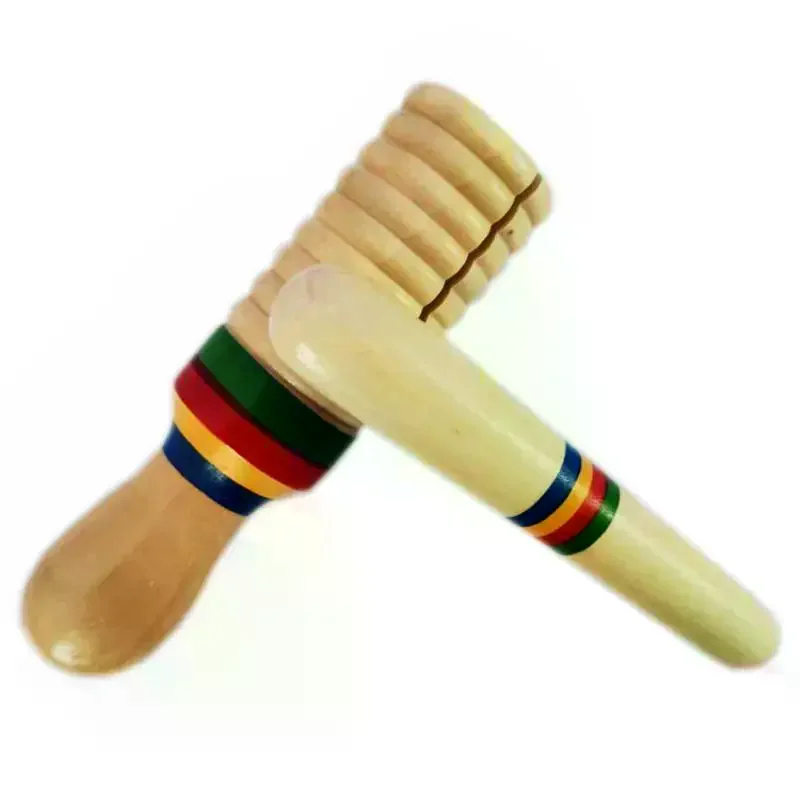Musical Instruments Wooden Small Single-threaded Ring Percussion Cylinder Croak Frog Kid Educational Parts