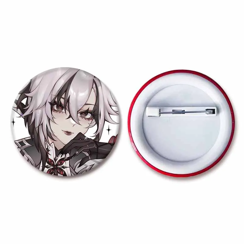 الإبداعية لعبة Genshin تأثير بروش لطيف Arlecchino الشكل التلبيب دبابيس ظهره قميص الملابس والاكسسوارات شارة تحصيل الهدايا #3