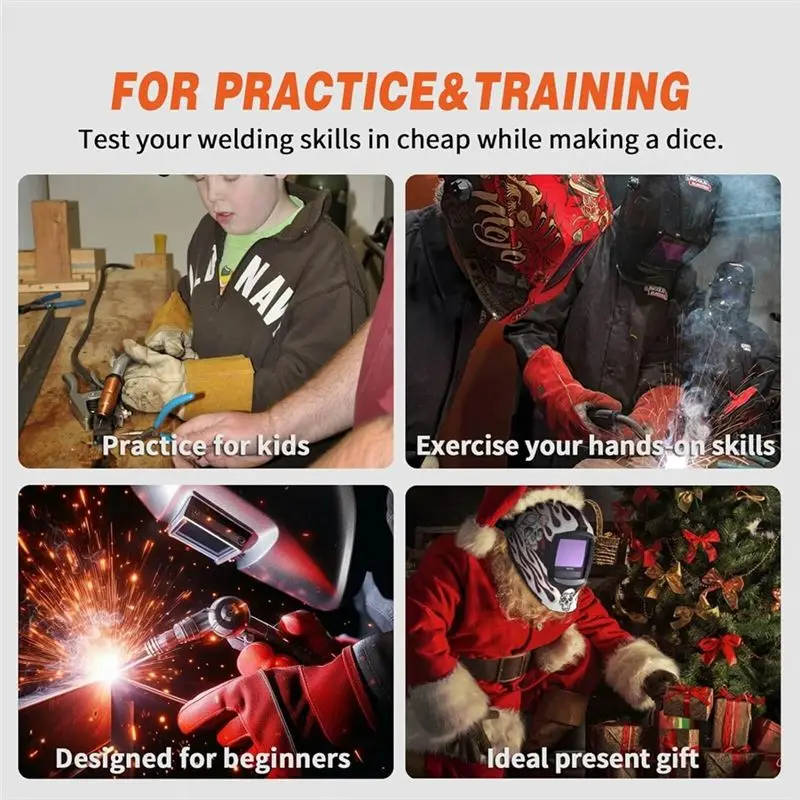 ABRW-Welding Kit Dice Welding Coupons, 16 Gauge Welding Plate, DIY Square 1 PC, Mild Steel 2Piece
