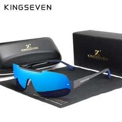 KINGSEVEN Sunglasses For Men Aluminum HD Polarized UV400 Glasses Integrated Mirroro Lens Eyewear Goggle Night Vision