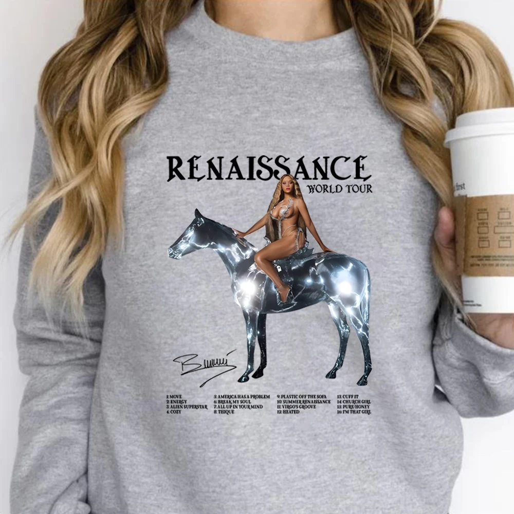 Beyoncé Renaissance World Tour felpa girocollo Vintage Beyonce 2023 magliette rinascimentale nuovo Album camicia felpa Unisex