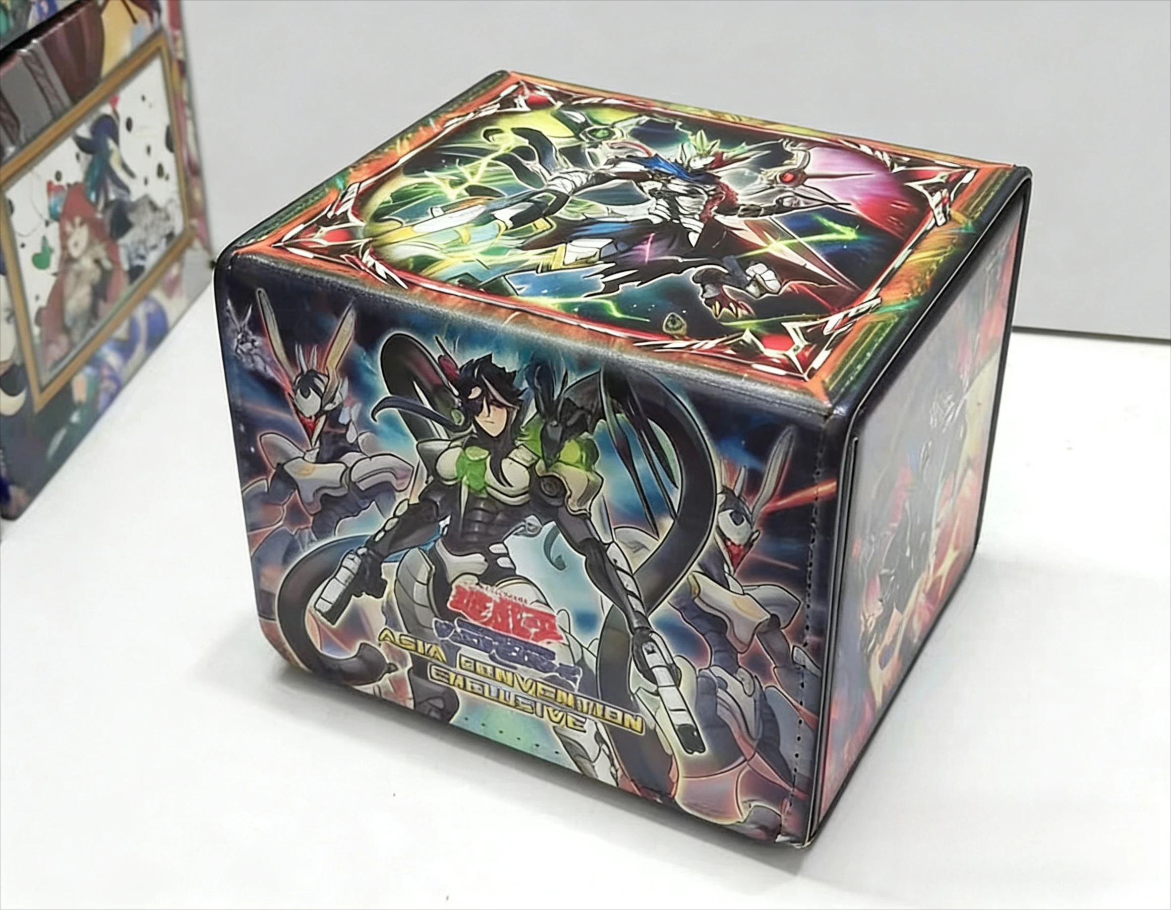 Original DIY Yugioh DoomZ XII Zero - Drastea Deck Box Yu-Gi-Oh! TCG OCG PTCG Trading Cards Pu Leather Storage Box 100+