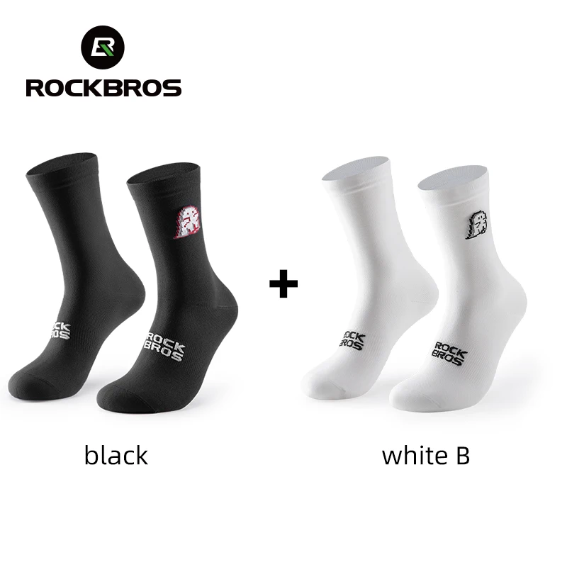 ROCKBROS Fahrradsocken, atmungsaktive, nicht feuchte Nylon-Socken, hautfreundliche Fahrrad-Sportsocken, feuchtigkeitsabsorbierende Outdoor-Socken