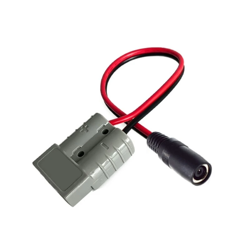 Gray 50A End to 8.0 X 2.0Mm Round Charging Cable for Backup Battery Use