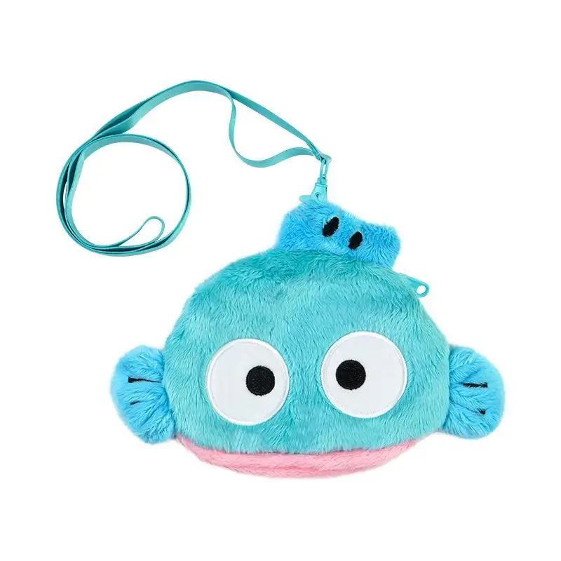 Sanrio kawaii hangydon bolsa de ombro de pelúcia bonito anime carteira decoração ao ar livre pendurado saco presente de aniversário do feriado da menina