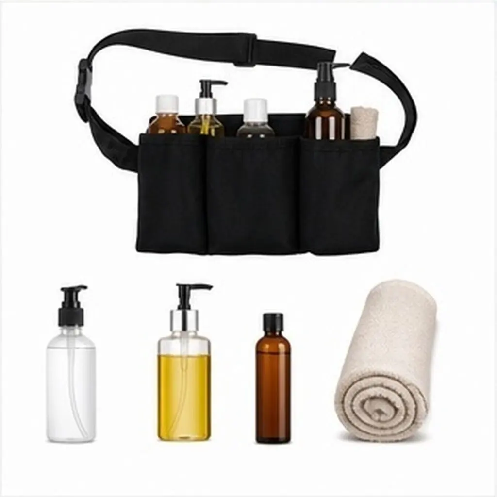 Oxford Cloth Tool Waist Bag Multi-Purpose Lightweight Waist Belt for Portable Massage Oil Bottle Storage Essential Oil Holder