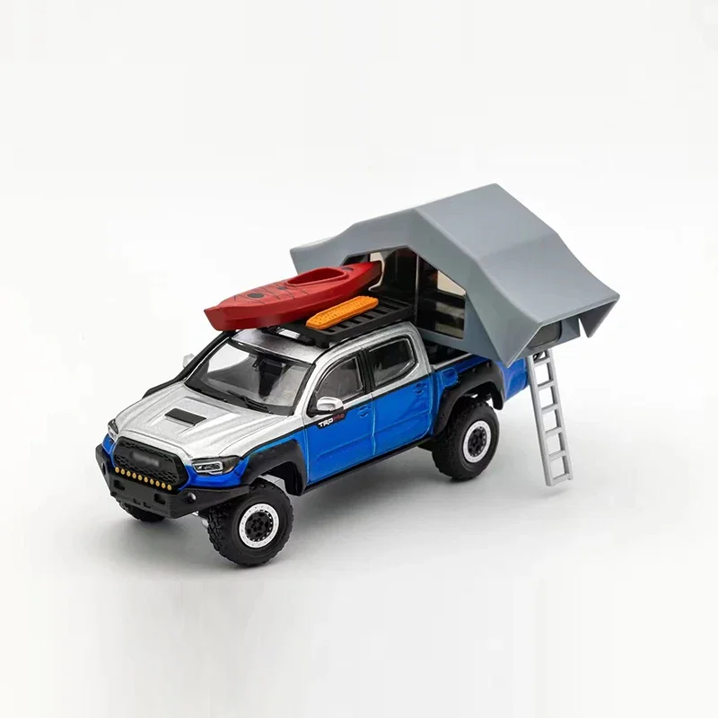 Carro modelo da liga de GCD, acessórios fora de estrada do veículo, prata azul, Tacoma N300, 1:64