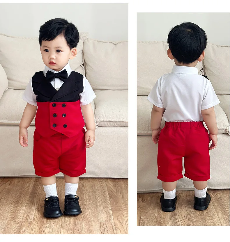 

Two Piece Vest Set for Boys' Clothing Baby's Summer Short Sleeved Shorts Children's Suit 2026 New Style