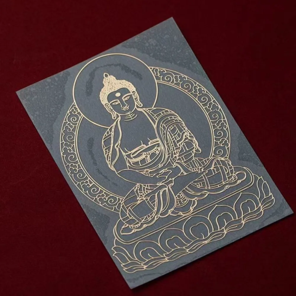 

DIY Buddha Buddhist Sticker Chinese Zodiac Chinese Mythology Mobile Phone Sticker Lucky Charm Metal Sticker Phone