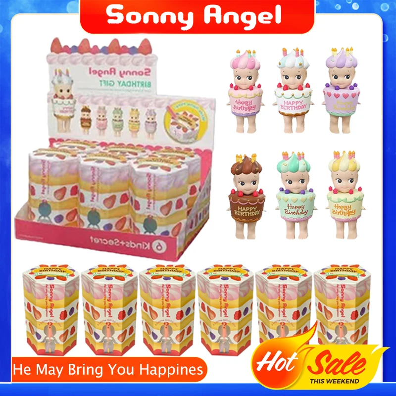 Sonny Ange LBlind Box Verjaardagstaart Serie Recoratieve Mini Figuren Pop Cadeau Kantoor Decor Collectie Auto Decoratie Kid Gift