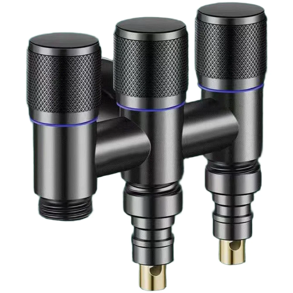 Washing Machine Valve Tap Adapter For Laundry Setup One In Three Out Design Threaded Installation Independent Control Switches