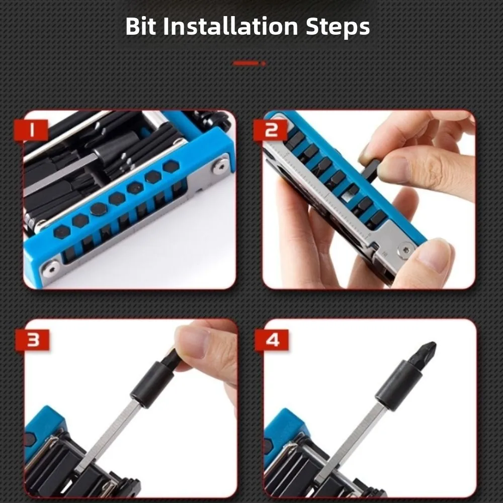 

38-in-1 Bicycle Repair Kit Magnetic Portable Bike Multi Tool Folding Chain Cutter Detachable Tool Kit Outdoor Cycling