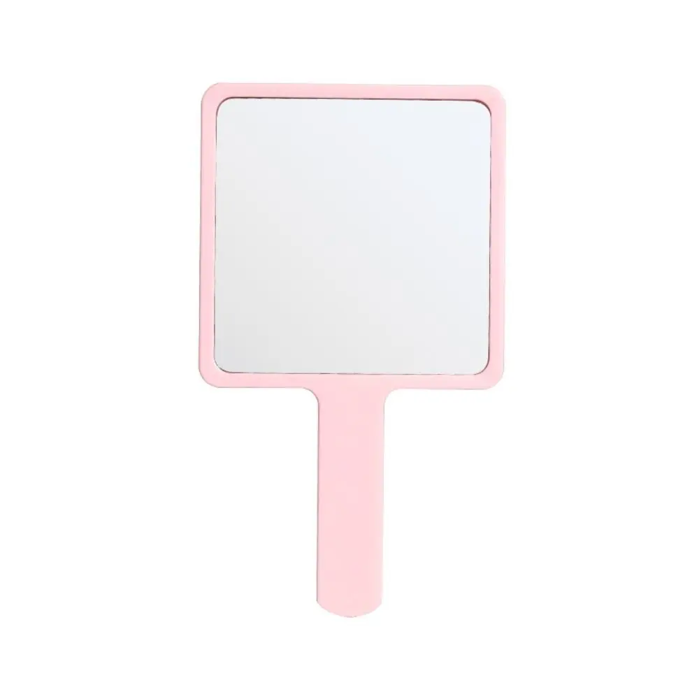 Vanity Mirror with Handle Handheld SPA Salon Makeup Mirror Cosmetic Mirror Square Makeup Mirror Handle Hand Mirror